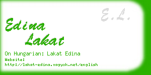 edina lakat business card